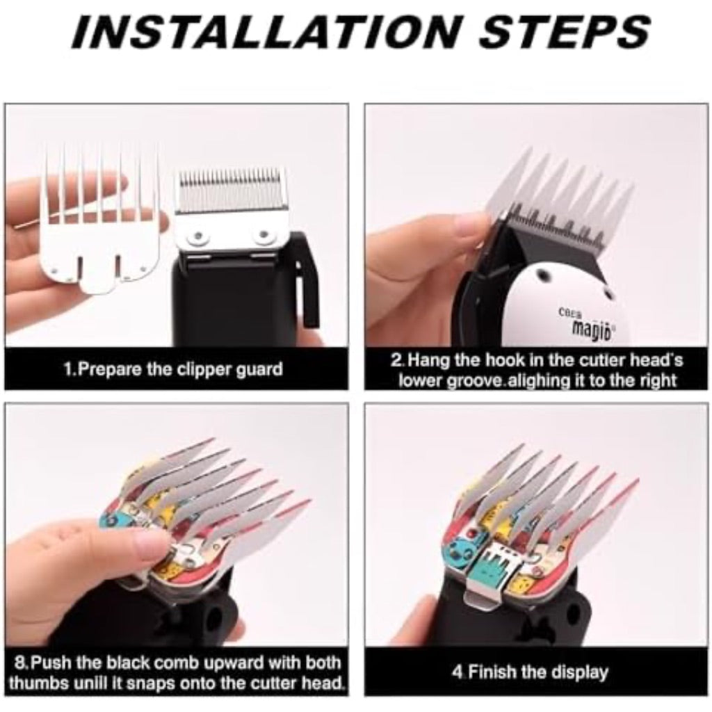 Compatible with Wahl Clipper Guards Set,3Pack Graffiti Clipper Guard Replacement Compatible with Most Wahl Clippers,1/16'' 1/8'' 3/16'',Patten C.