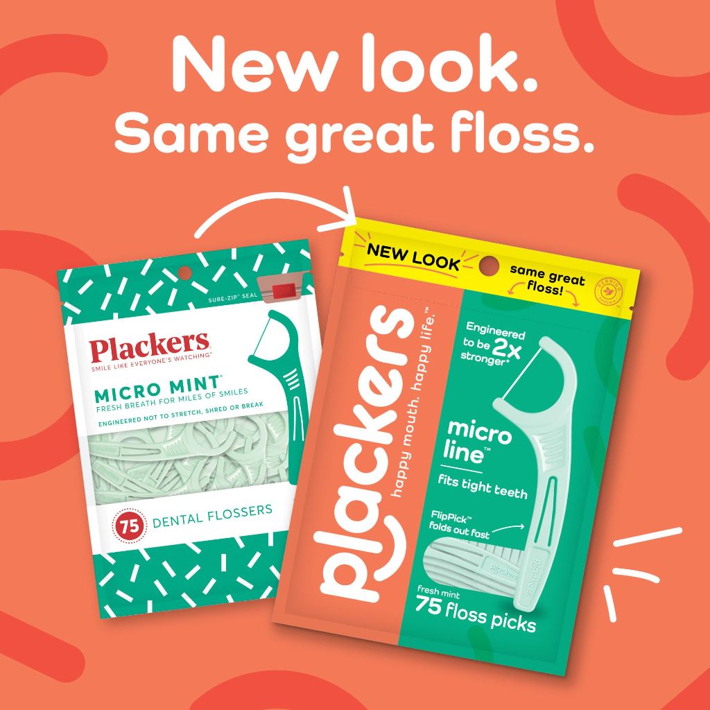 Plackers Micro Line Dental Floss Picks,  Fresh Mint Flavor, 150 Count