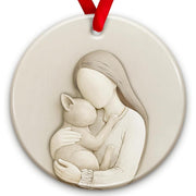 Cat Christmas Ornament 2025 – Just a Girl Who Loves Kitten, Pet Lover Xmas Tree Ceramic Keepsake - Sympathy Ornament Gifts for Cat Moms, Girls, Women