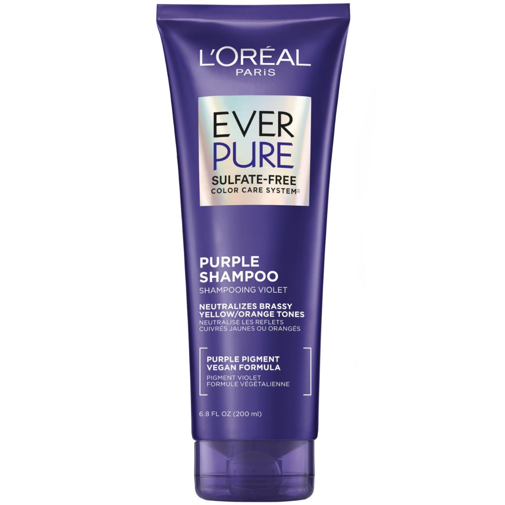 L’Oreal Paris Sulfate Free Brass Toning Purple Shampoo , EverPure, 6.8 Fl Oz (Packaging May Vary)