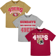 Gerber NFL Unisex-Baby NFL Short Sleeve Team Fan Tee Shirt, Pack of 3 12Months5-7C1