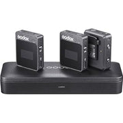 Godox MoveLink II M2 Wireless Lavalier Microphone System(2 TX + 1 RX + Charging Case), 2.4G Wireless Noise Cancelling Mic, 100m(328ft) Range for Camera, Computer, Smartphone TikTok Interview Recording