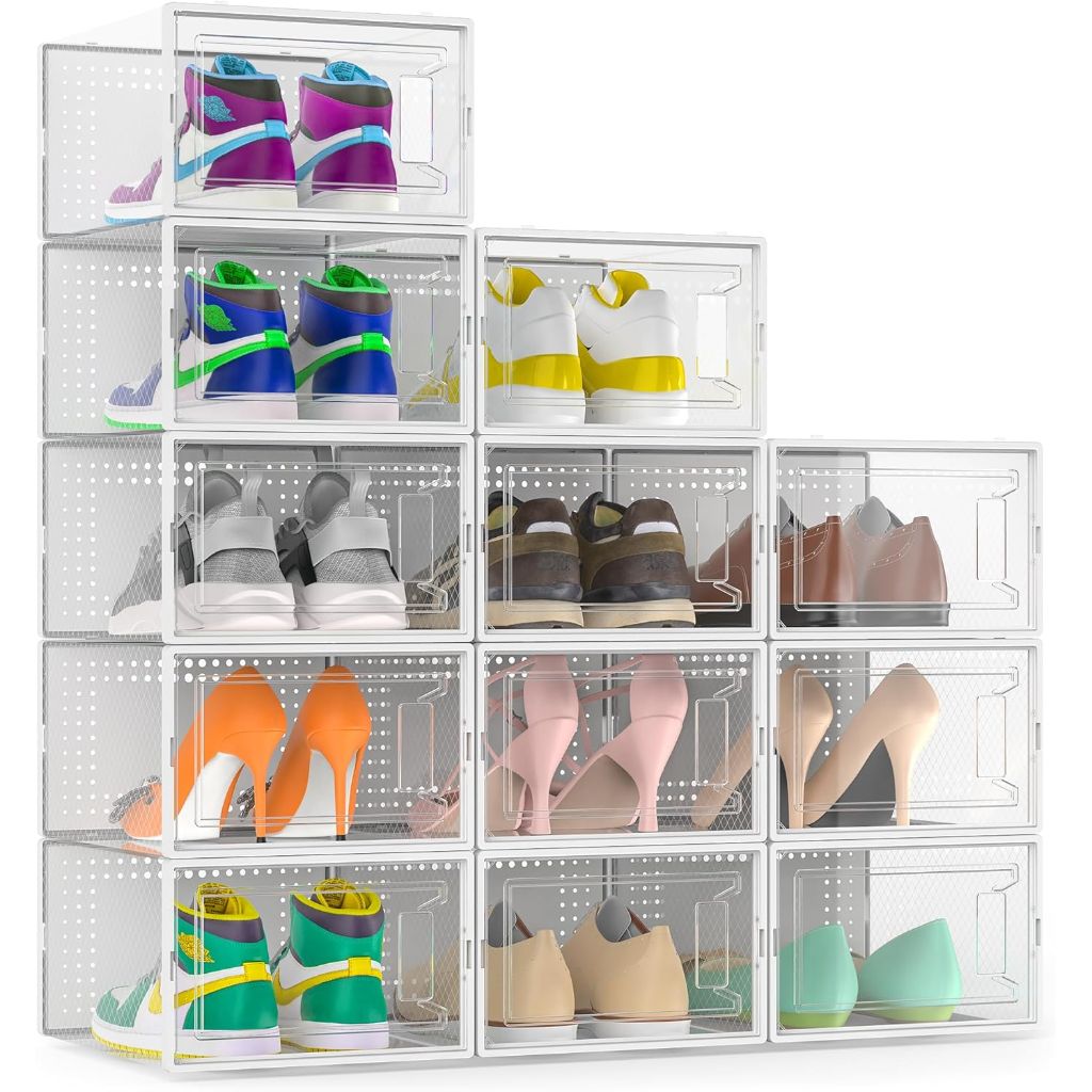 Shoe Organizer Storage Boxes 12 Pack X Large