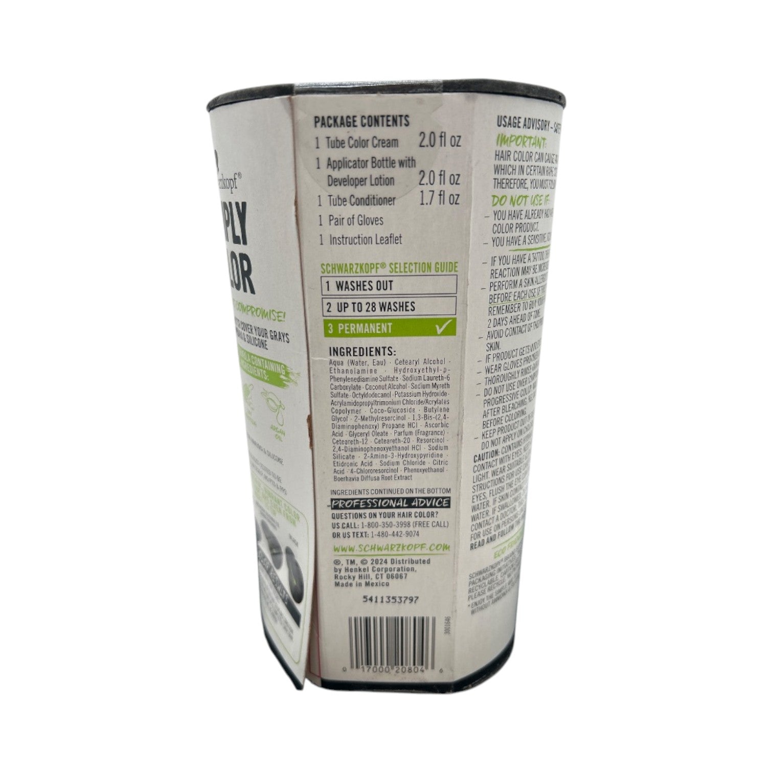 Schwarzkopf Simply Color Permanent Hair Color - 1.0 Jet Black - 5.7 Fl Oz