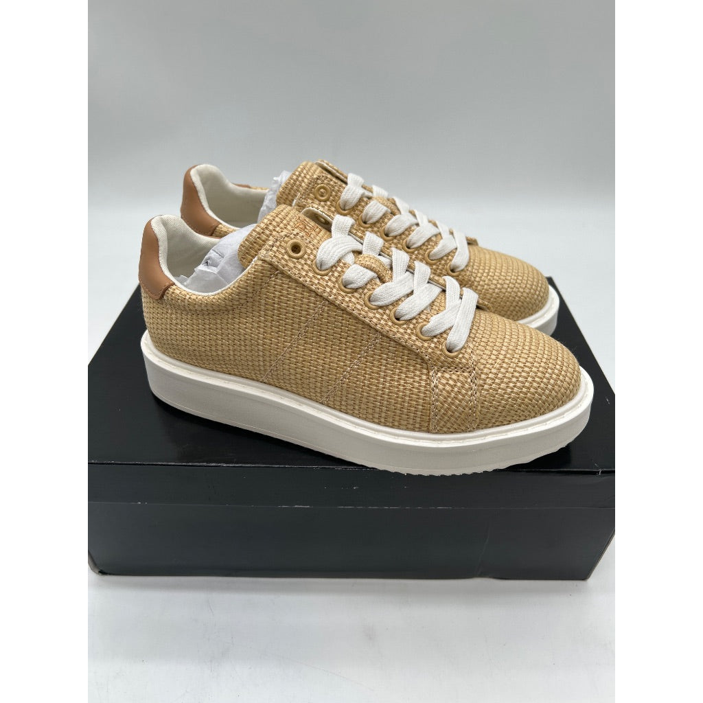 Lauren Ralph Lauren Women's Angeline 4 Lace-Up Platform Sneakers, Natural/Buff - Size 5