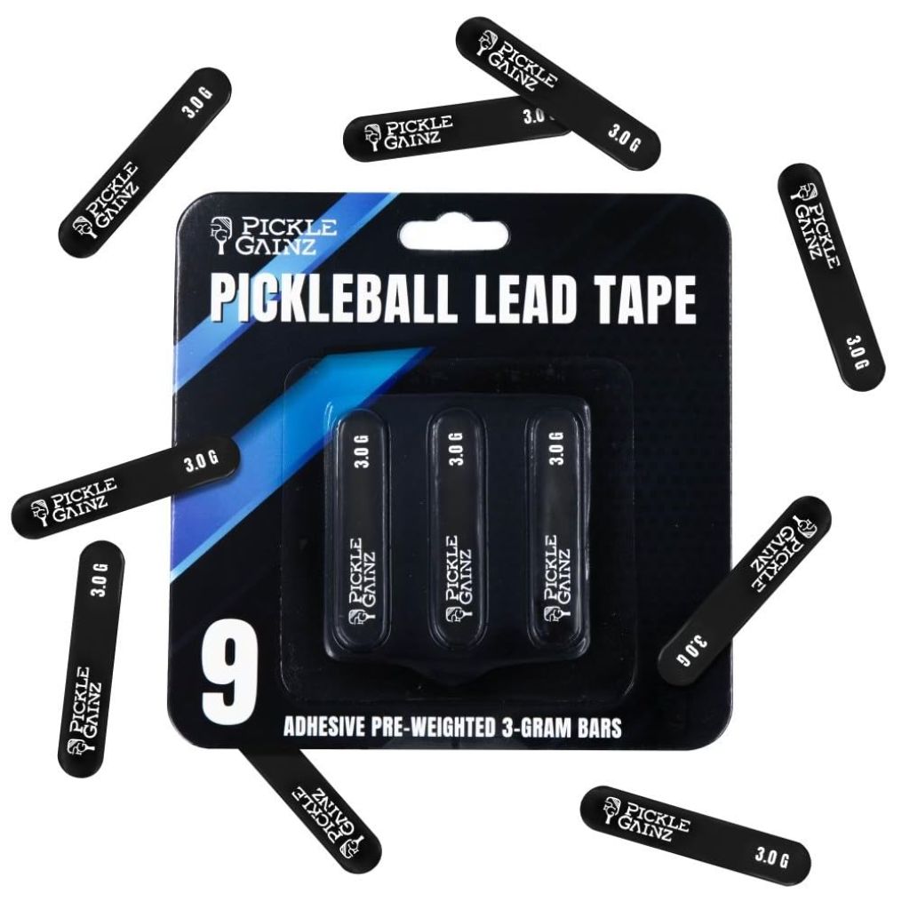 Pickle Gainz - 9 Pack 3g Weighted Lead Tape for Pickleball Paddles- Black