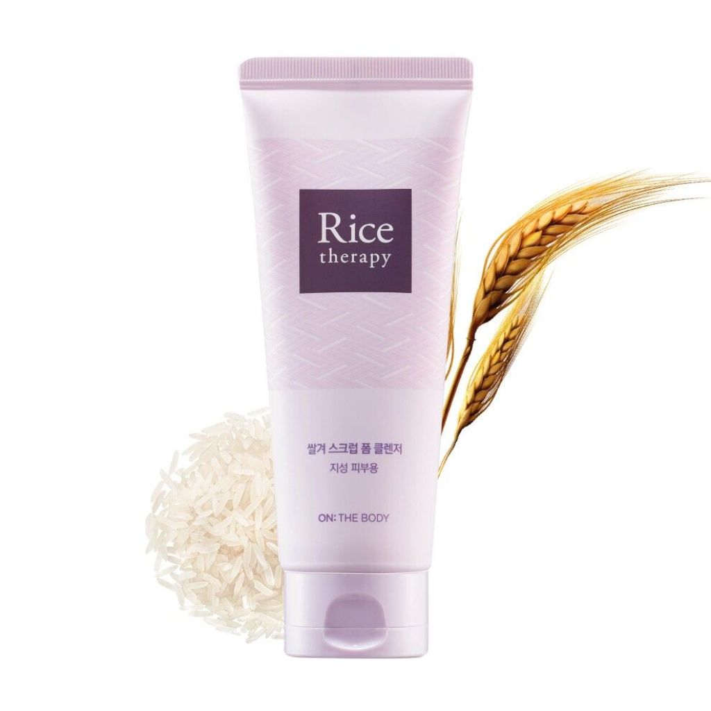 VEILMENT Rice Therapy Rice Bran Foam Cleanser (Pack of 1  5.1fl Oz) - Facial Deep Cleansing Foam for Oily Skin. Smooth Skin with Gentle Scru