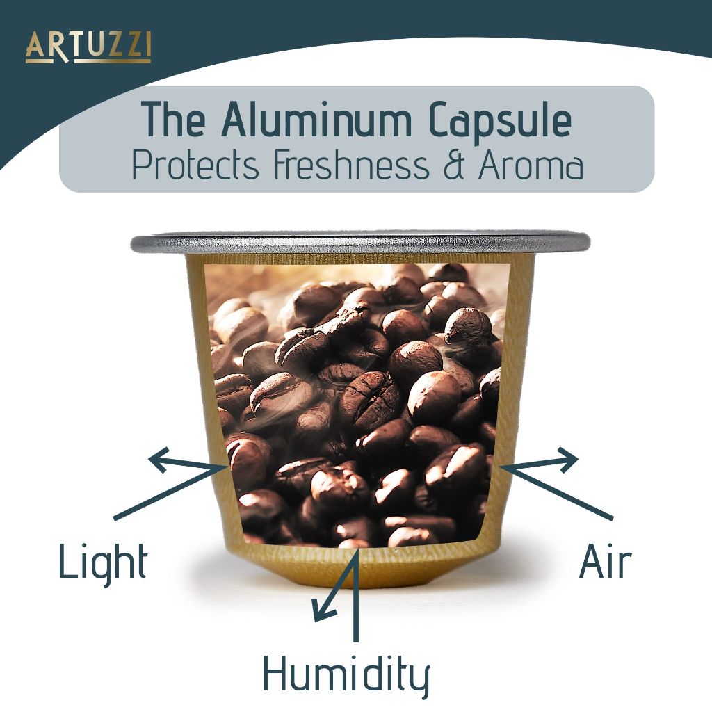 Artuzzi Lungo Venezia I 120ct Espresso Capsules I Dark Roast I Intensity 8 I Italian Roast
