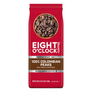 Eight O'Clock Coffee 100% Colombian Peaks Whole Bean Coffee, Medium Roast - 38oz