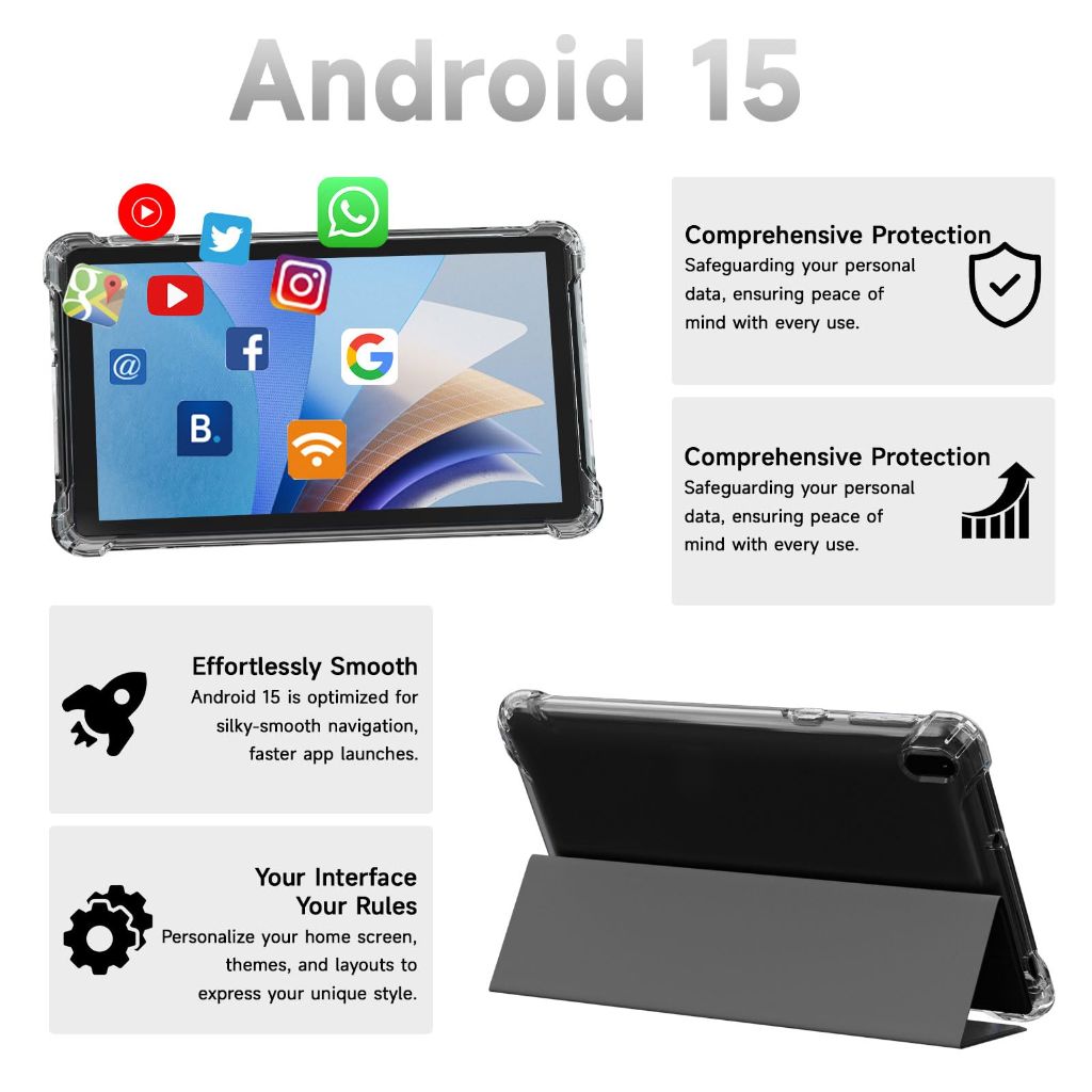 BYANDBY Tablet 7 inch Android 12.0 Tablet, 4GB+32GB ROM (1 TB Expand),  (Silver)