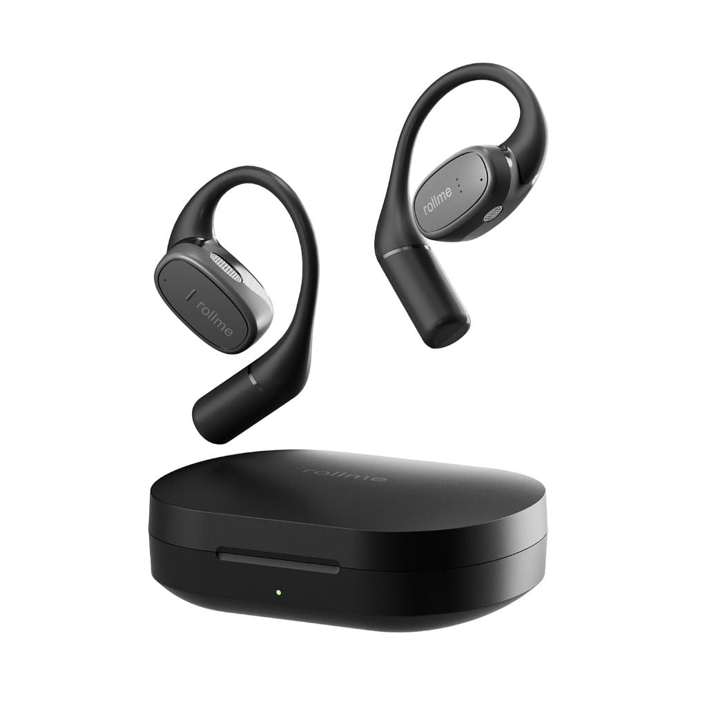Rollme Liberty One Open Ear Headphones, Bluetooth 5.3, 30HRS Playtime (Black)