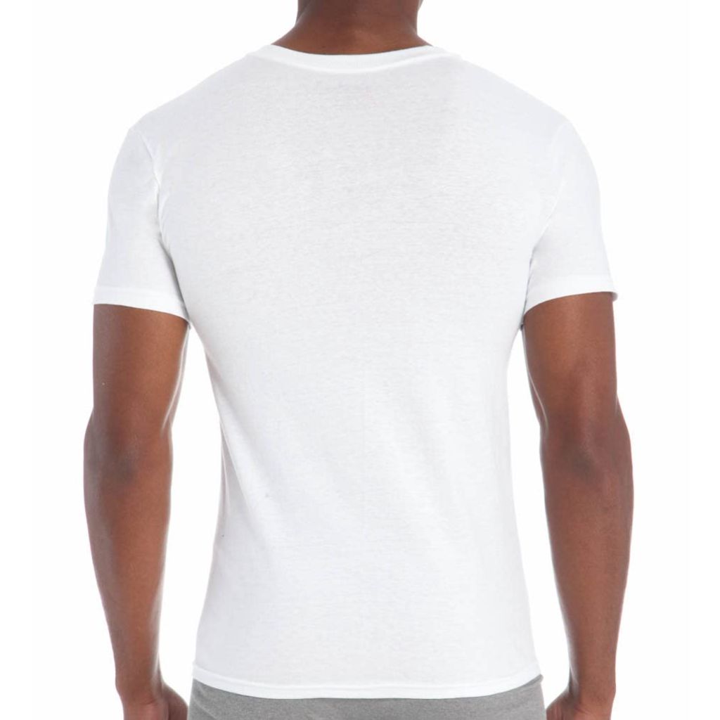 Hanes Ultimate Comfort Fit Undershirt, Men’s Crewneck Stretch-Cotton T-Shirt, 6-Pack, Large