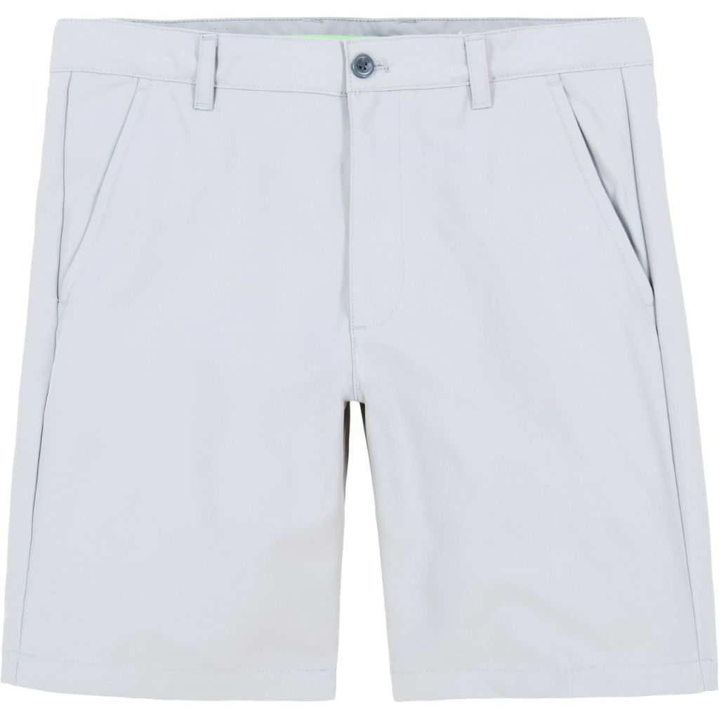 IZOD Men's 9.5" Micro Poly Classic Fit Golf Short, 42, Nickel