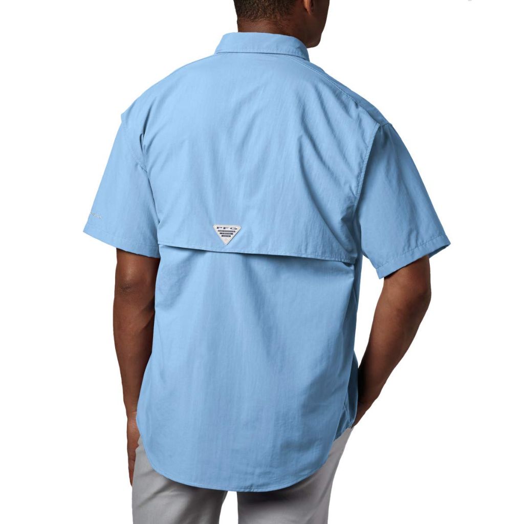 Columbia Men's Bahama II UPF 30 Short Sleeve PFG Fishing Shirt, Sail, Large