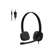 Logitech H151 Wired Headset, 3.5 mm Audio Jack, in-Line Controls - Black