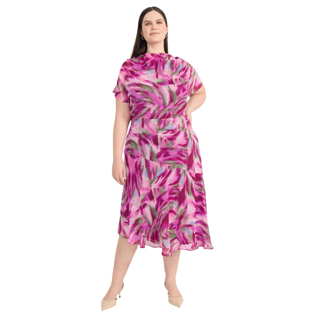 Maggy London Women's Semi Sheer Flutter Sleeve Cocktail Dress, Perri/Royal Purple - 14