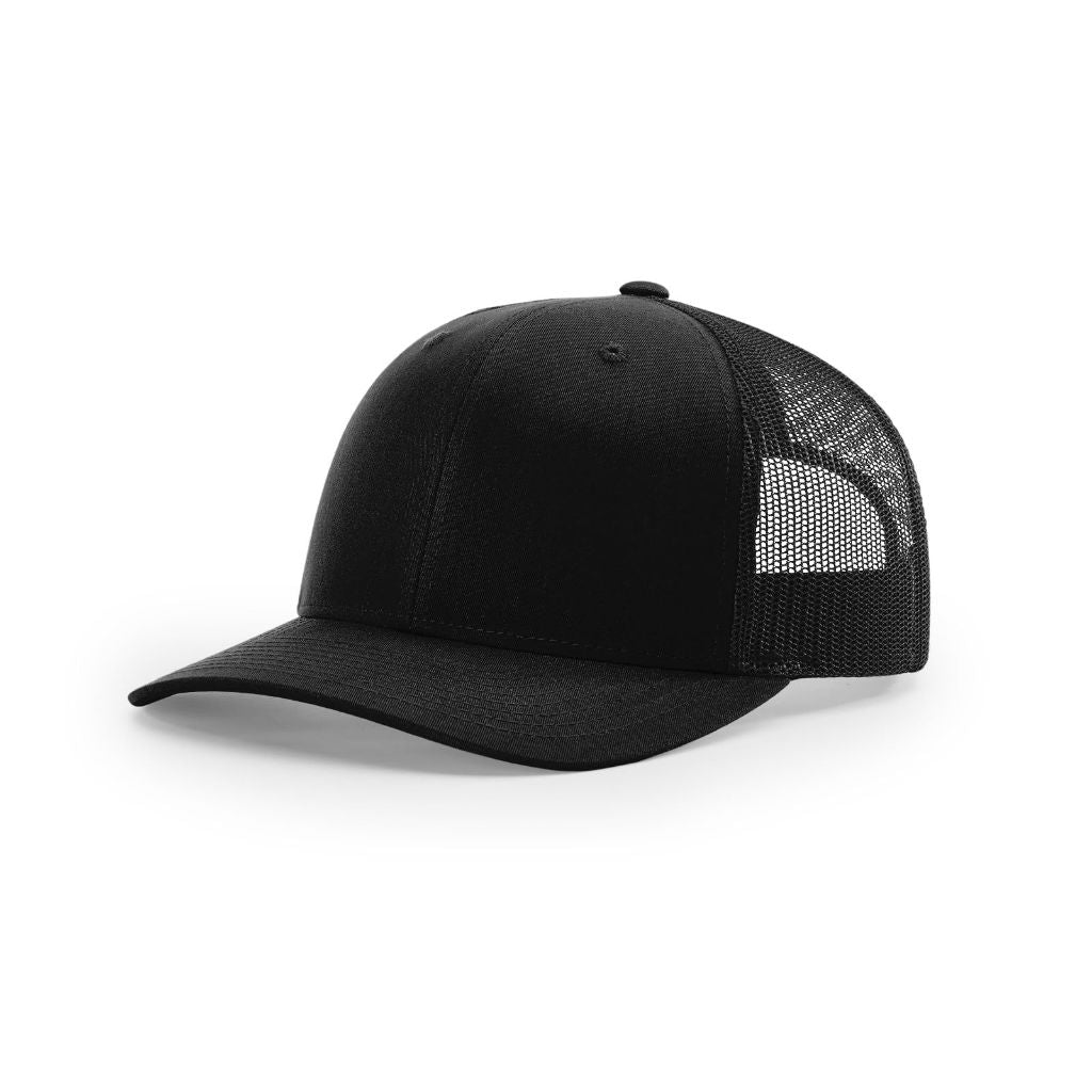 Richardson 112 Trucker Hat Black, OSFM