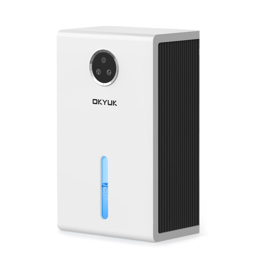 OKYUK Dehumidifier, 95 oz, 1000 sq. ft Dehumidifiers for Bedroom with 7 Colors LED Light