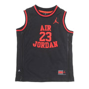 SZ 7, Nike Air Jordan Little Boys' 23 Basketball Classic Mesh Sleeveless Jersey (Black/Infrared)