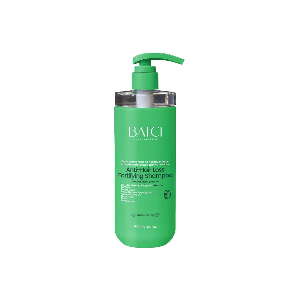 Batci Anti-Hair Loss Fortifying Shampoo, Green, 500ml, with Camellia Sinensis Leaf Extract
