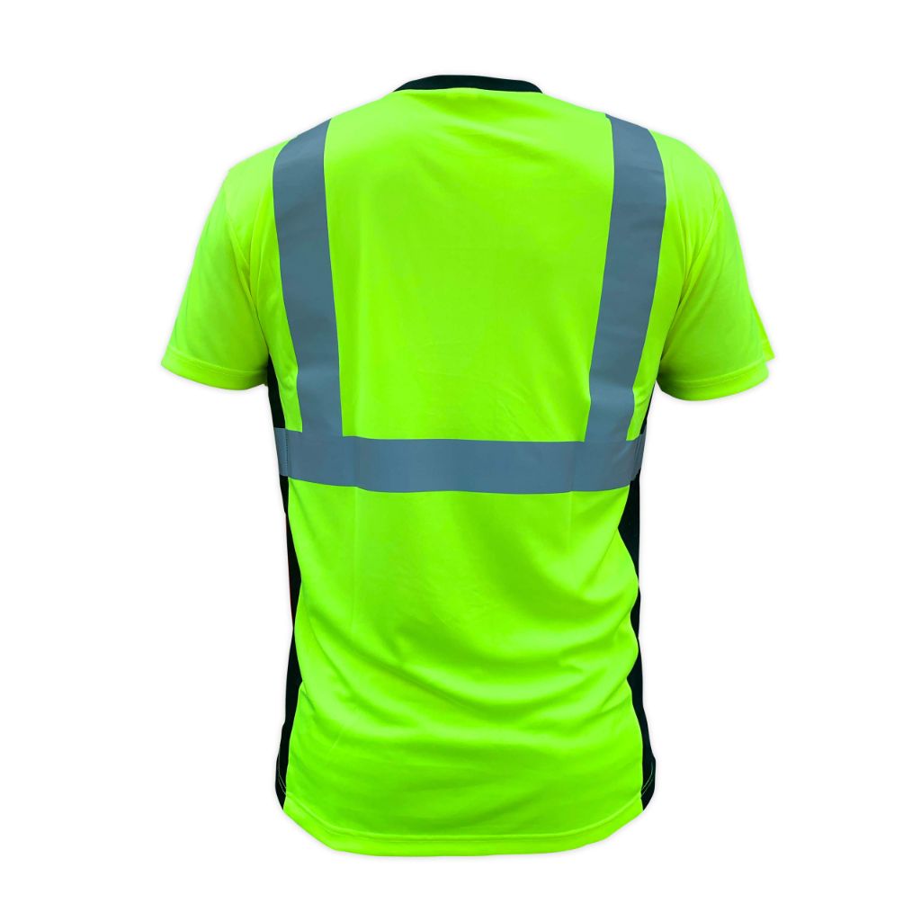 SafetyShirtz Men's SS360 Basic Class 2 - Type-R - UPF 40 - Reflective Safety Shirt, Yellow(Safety Green) - X-Large