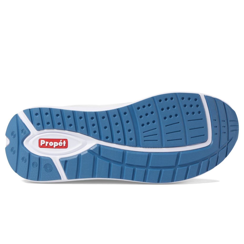 SZ 12M, Propét Women's Ultima Leather Orthotic Athletic Shoes White/Denim