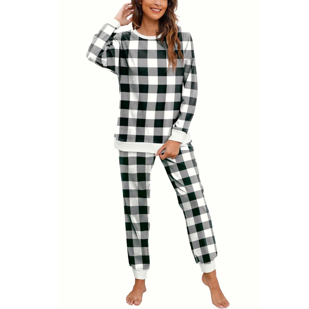 XIEERDUO Pajamas For Women Two Piece Outfits For Women With Pocket Loungewear XL