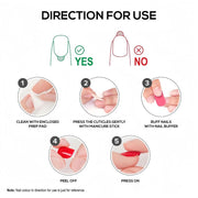 Heart Press On Nails Short Almond Fake Nails Valentines For Women 24 ct