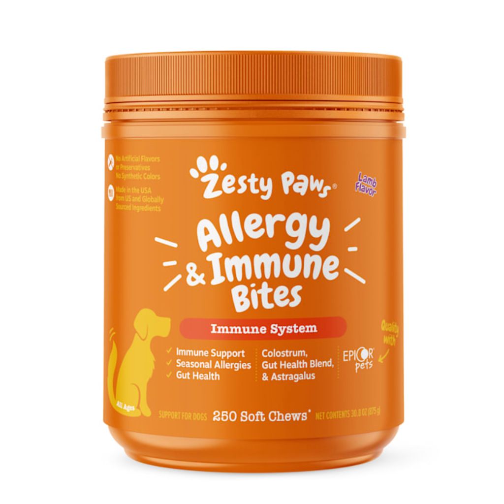 Zesty Paws Lamb Allergy & Immune Bites for Dogs, 30.8 oz., Count of 250