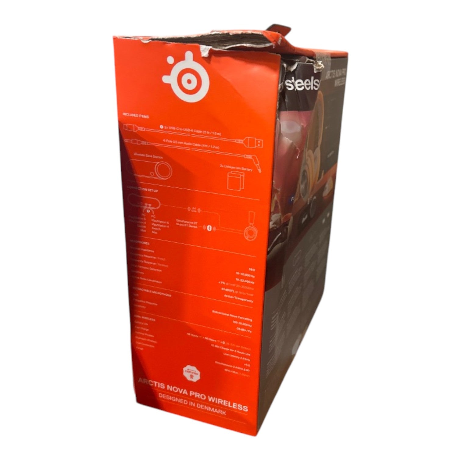 SteelSeries Arctis Nova Pro Wireless Noise Cancellation Gaming Headset for PlayStation/PC/Switch - White *Damaged Box*