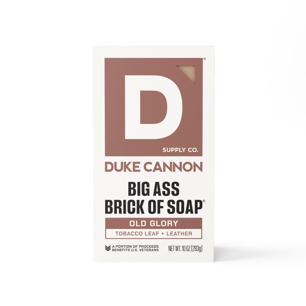 Duke Cannon Supply Co. Extra Large Bar Soap - Old Glory (Tobacco Leaf + Leather), 10oz