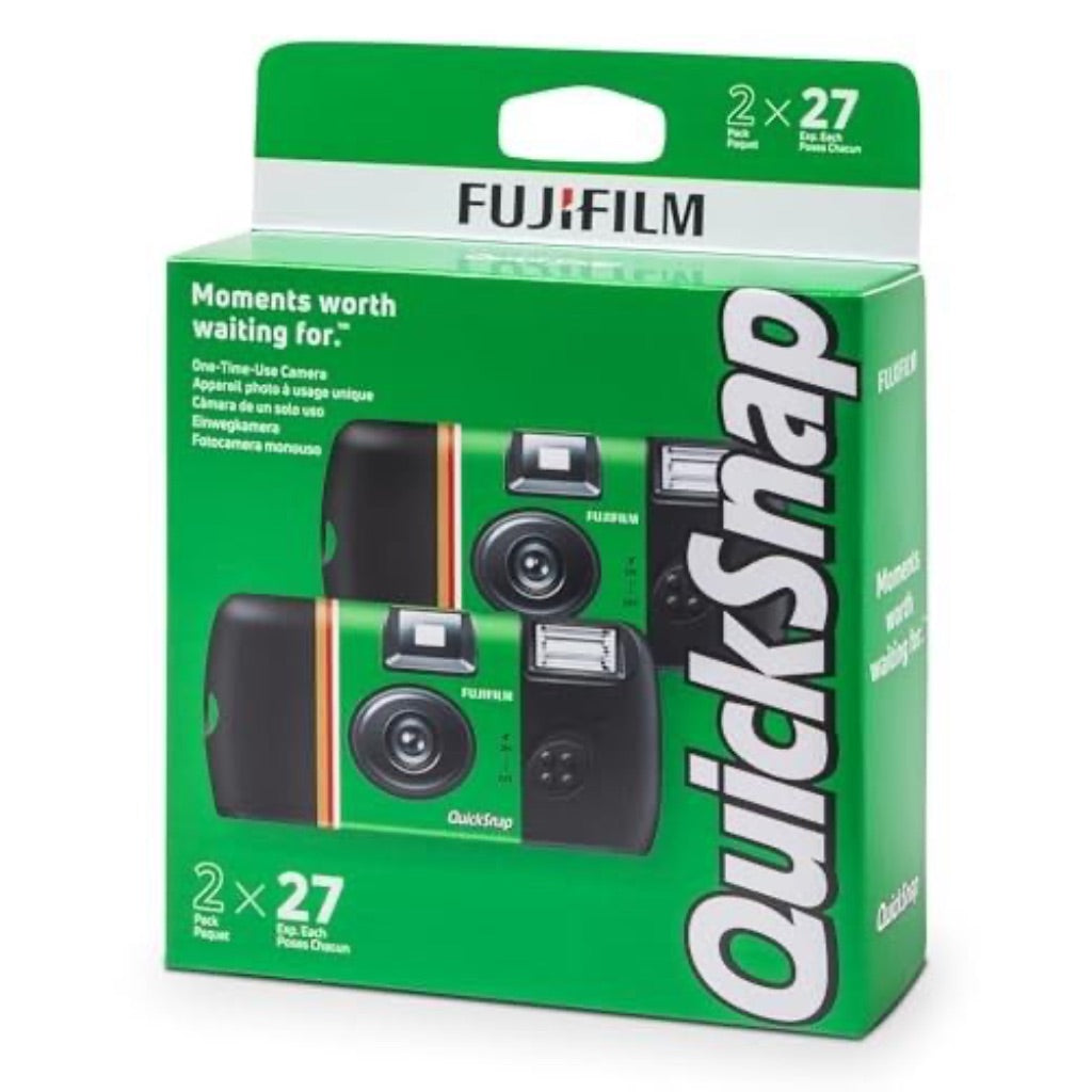 Fujifilm QuickSnap Flash Disposable Camera, 400 35mm, 27 Exposures, 2-Pack