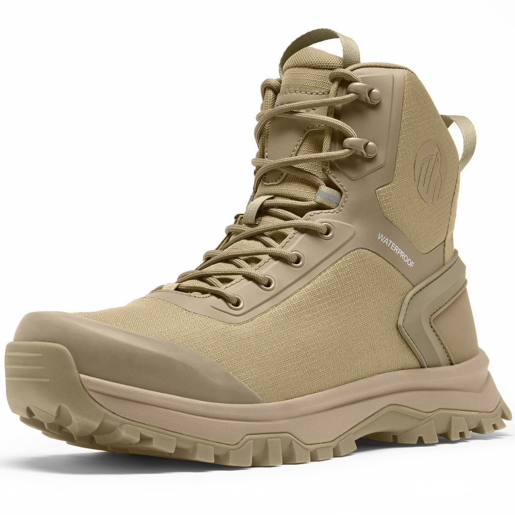 Coostar Tactical Boots for Men Lightweight Military Combat Boot, Sand - Size 11