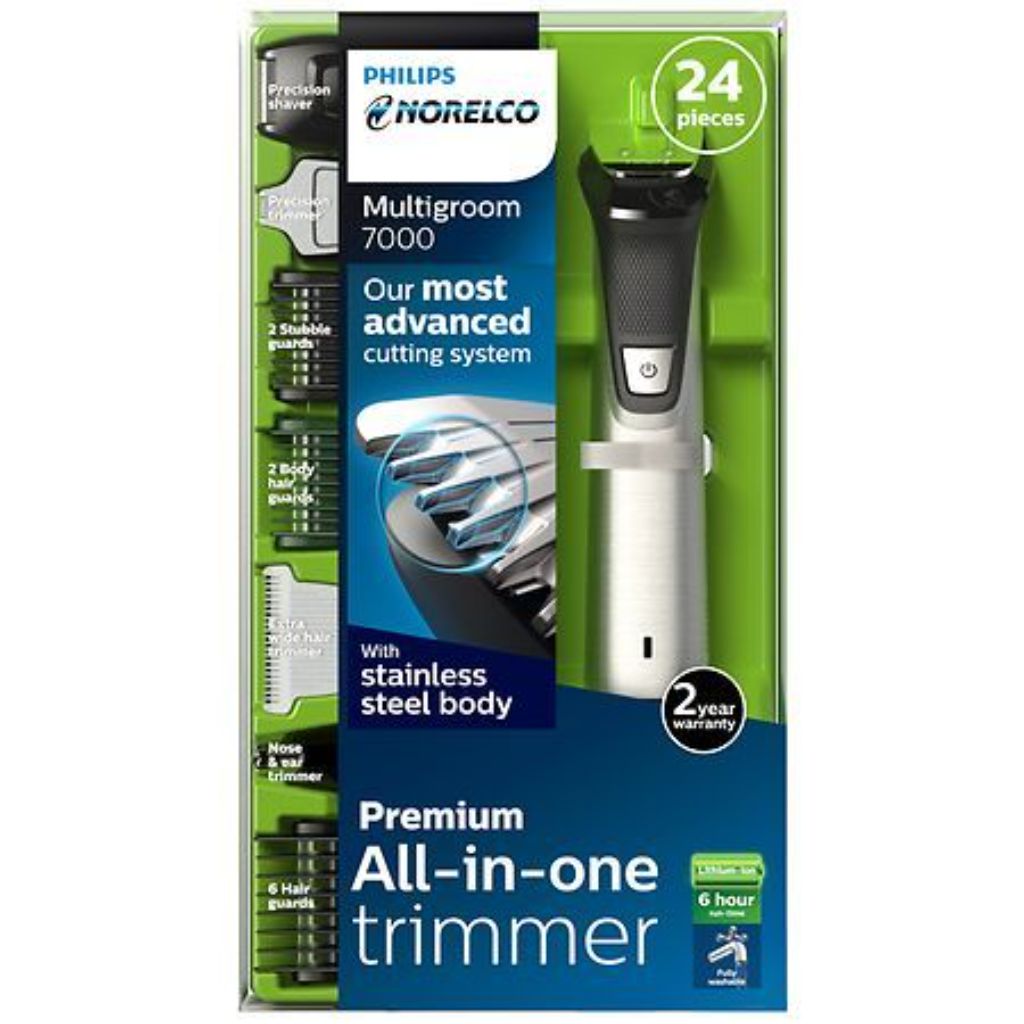 Philips Norelco Multigroom Series 7000   Mens Grooming Kit with Trimmer for Beard  Head  Hair  Body  and Face - NO BLADE OIL NEEDED  MG7910/49