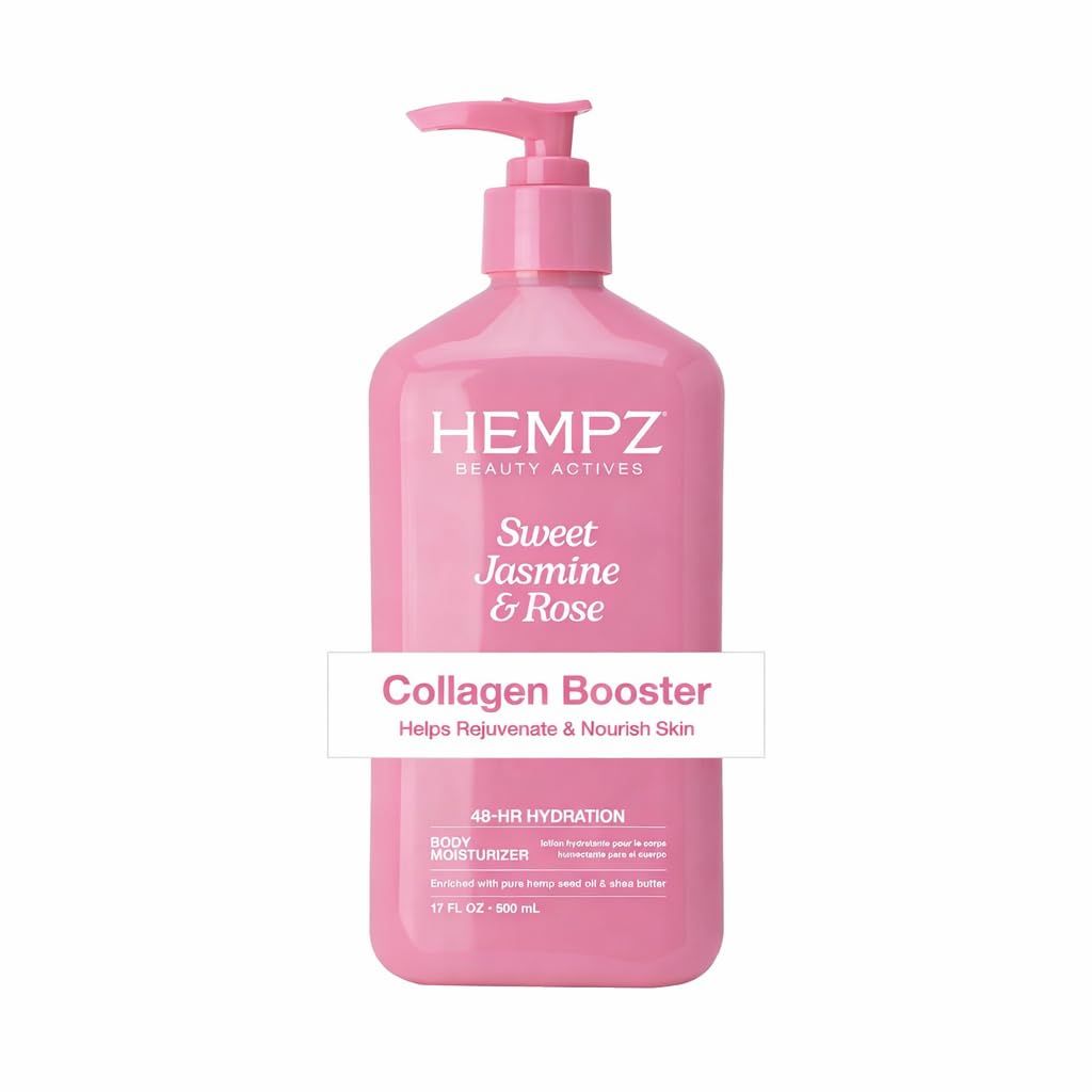 Hempz Sweet Jasmine & Rose Herbal Body Moisturizer for Women, 17 Fl. oz.
