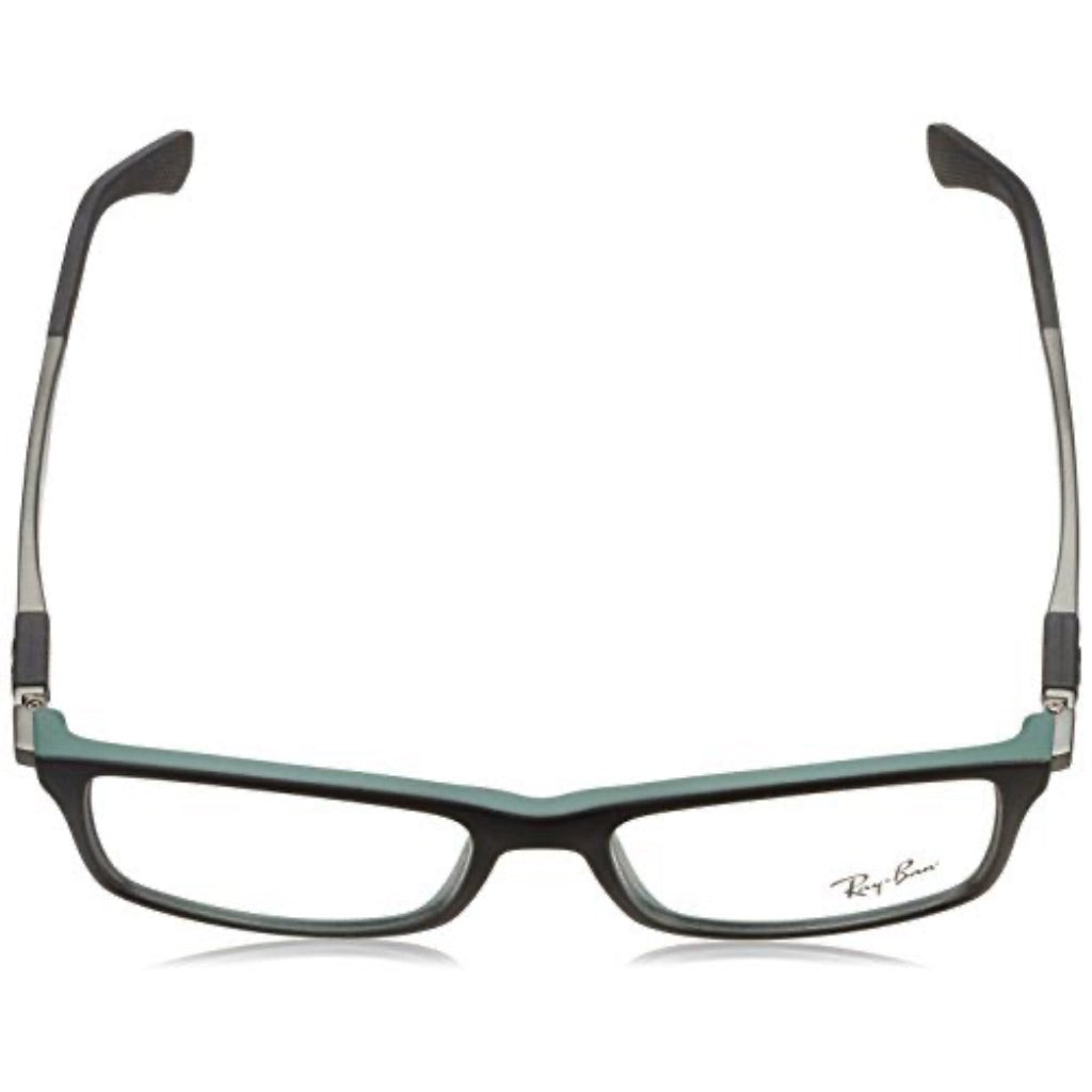 Ray-Ban RX7017 5197 Eyewear Frames - Matte Black on Green, 56-17