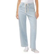 Silver Jeans Co. Women's Be Easy Straight Leg Drawstring Jeans, Light Wash, 34W x 30L
