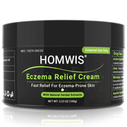 HOMWIS Eczema Cream, Psoriasis, Dermatitis & Rashes Treatment, 3.53 OZ