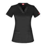 Dickies Women's Gen Flex V-Neck Scrub Top - Navy Blue Size L (DK800)