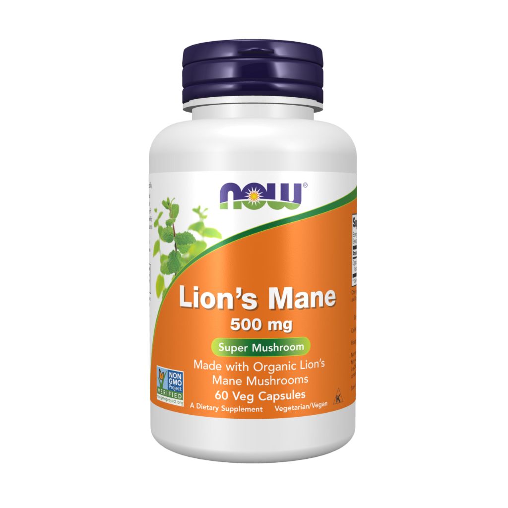 NOW Foods Supplements, Lion's Mane 500 mg, 60 Capsules
