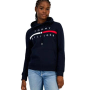 Tommy Hilfiger Women's Embroidered Logo Hooded Sweatshirt - Sky Captain, 2XL
