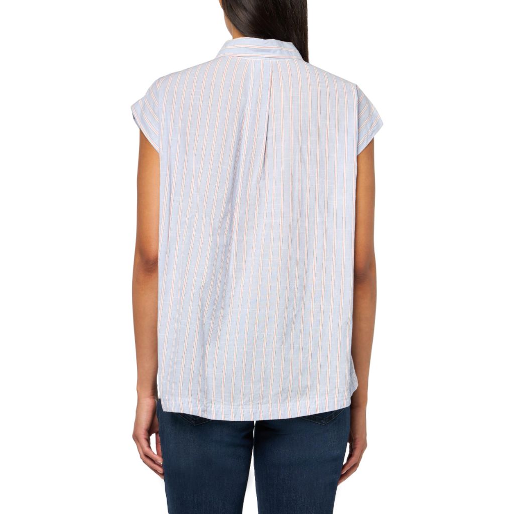 Lucky Brand Sleeveless Tunic Button-down Blue Stripe, XS