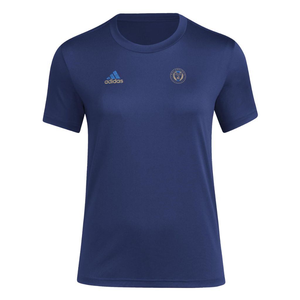Adidas Women's Philadelphia Union MLS Short Sleeve T-Shirt, Team Navy Blue/Philadelphia Union, XX-Large