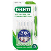 GUM Proxabrush Go-Betweens - Tight  Interdental Brushes  Soft Bristled Dental Picks  10 Count