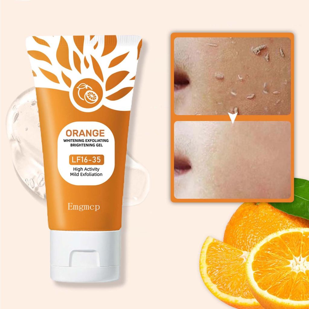 Orange Exfoliating Gel for Face & Body | Deep Pore Cleansing to Remove Blackheads (3pc, 50g)