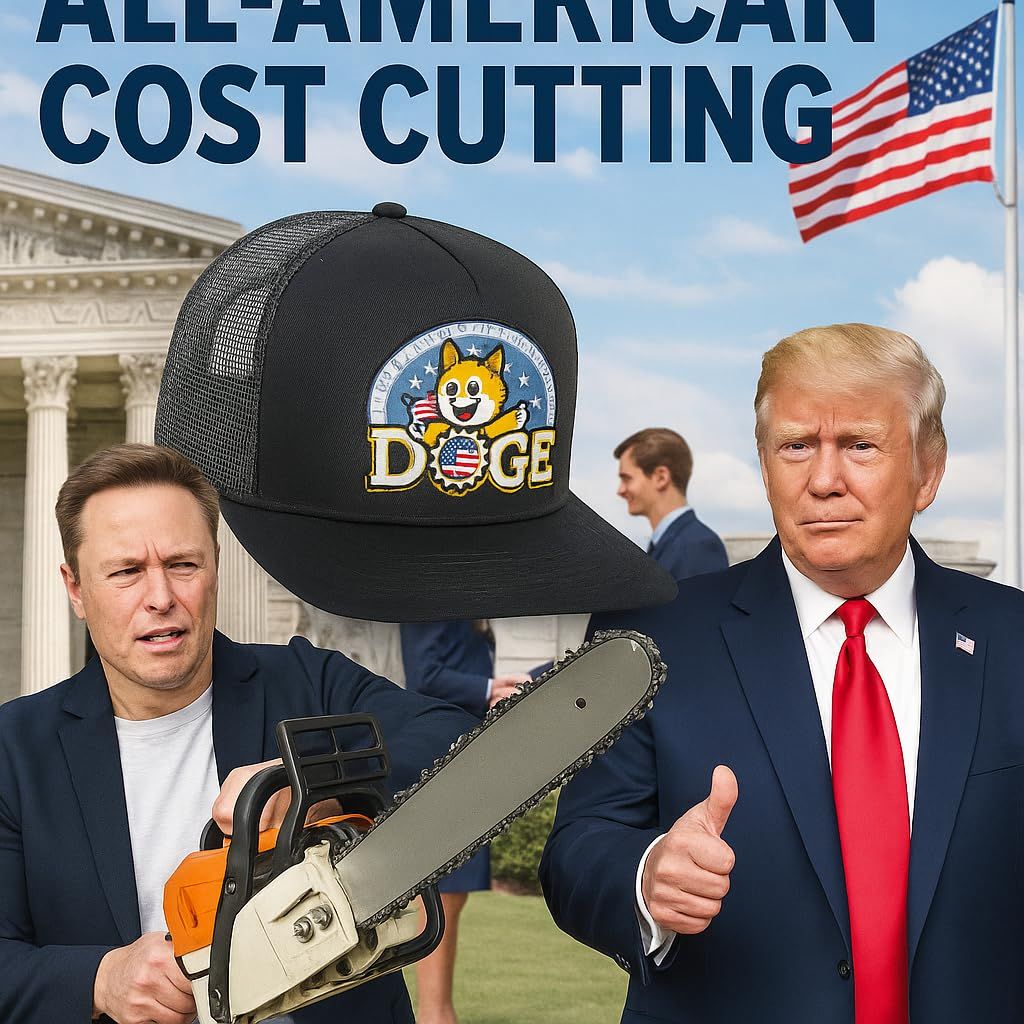Official Doge Trucker Hat – Black Mesh Hat for Elon Fans, Crypto Bros & Government Reformers