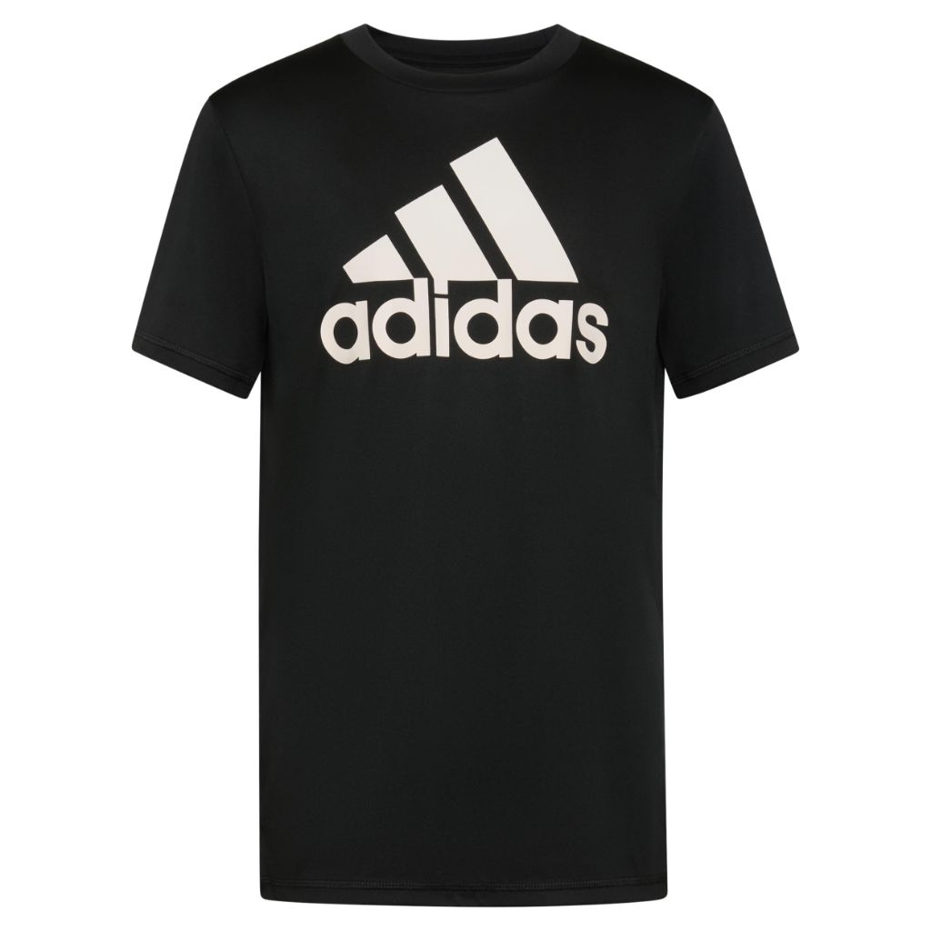 adidas Boy's Short Sleeve Aeroready Performance Logo T-Shirt - Black, XL