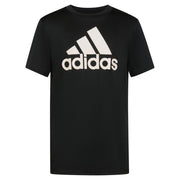 adidas Boy's Short Sleeve Aeroready Performance Logo T-Shirt - Black, XL