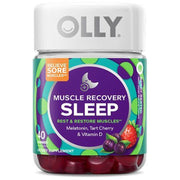 OLLY Muscle Recovery Sleep Gummies 3mg Melatonin Tart Cherry Extract Vitamin D Berry - 40ct