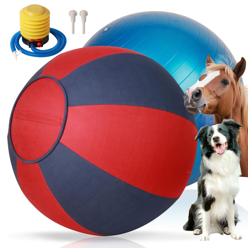 Pet Prime 25" Herding Ball for Dogs, Herding Dog Toys with Hand Pump for Australian Shepherd,Toys